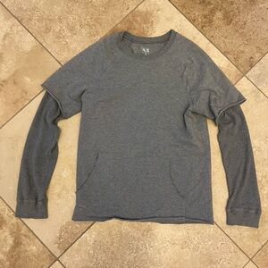 Armani Exchange Charcoal Long Sleeve Tee